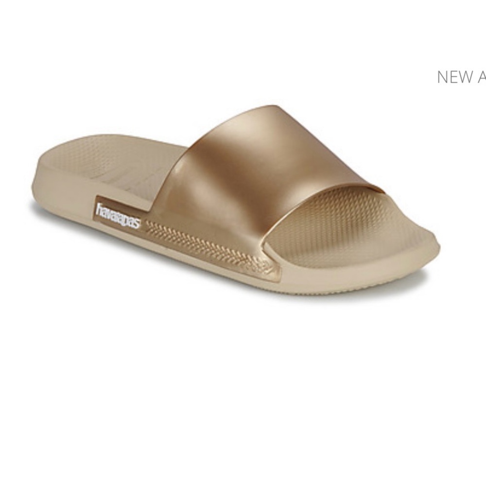 Havaiana gold slides